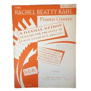 Vintage 1959 Rachel Beatty Kahl Piano Course Pre-A Notes flexible method